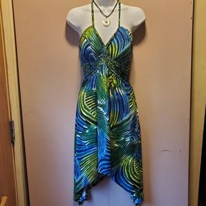 Tropical Asymmetrical Dress SZ S